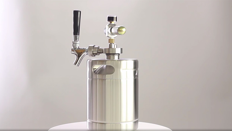 Система разлива пива со съёмным копьём-колпачком