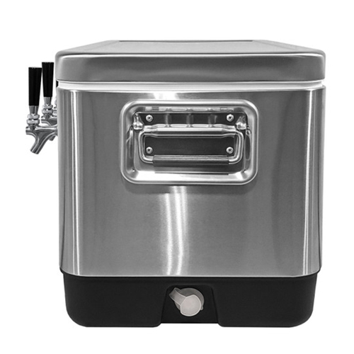 Кегератор с двумя кранами из нержавеющей стали, жокей-бокс, термоконтейнер
